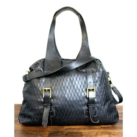 XL AMAZING JAS MB IBW LTD LONDON BLACK GENUINE LEATHER TOTE SHOULDER BAG HANDBAG
